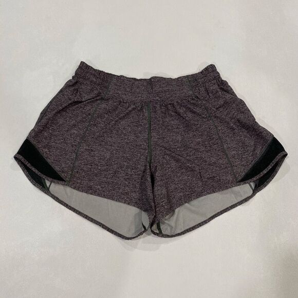 Lululemon Speed Up Shorts 2.5β Heathered Purple Gray Black Size 8 Running Active - Picture 1 of 7